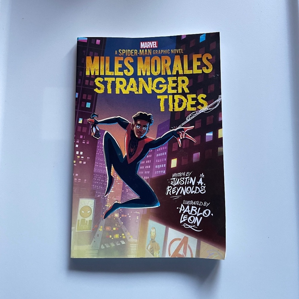 Marvel Miles Morales Graphic Novel — Black, Yellow & Purple Cover